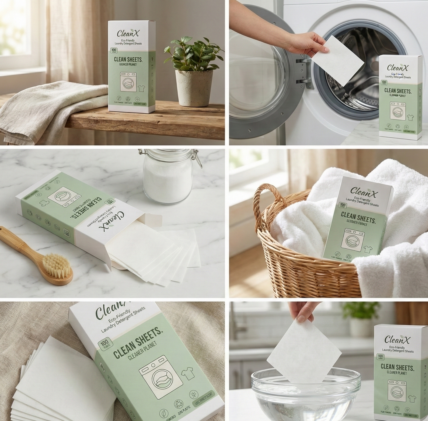 דפים אקלוגים למכונת הכביסה (100 כביסות)